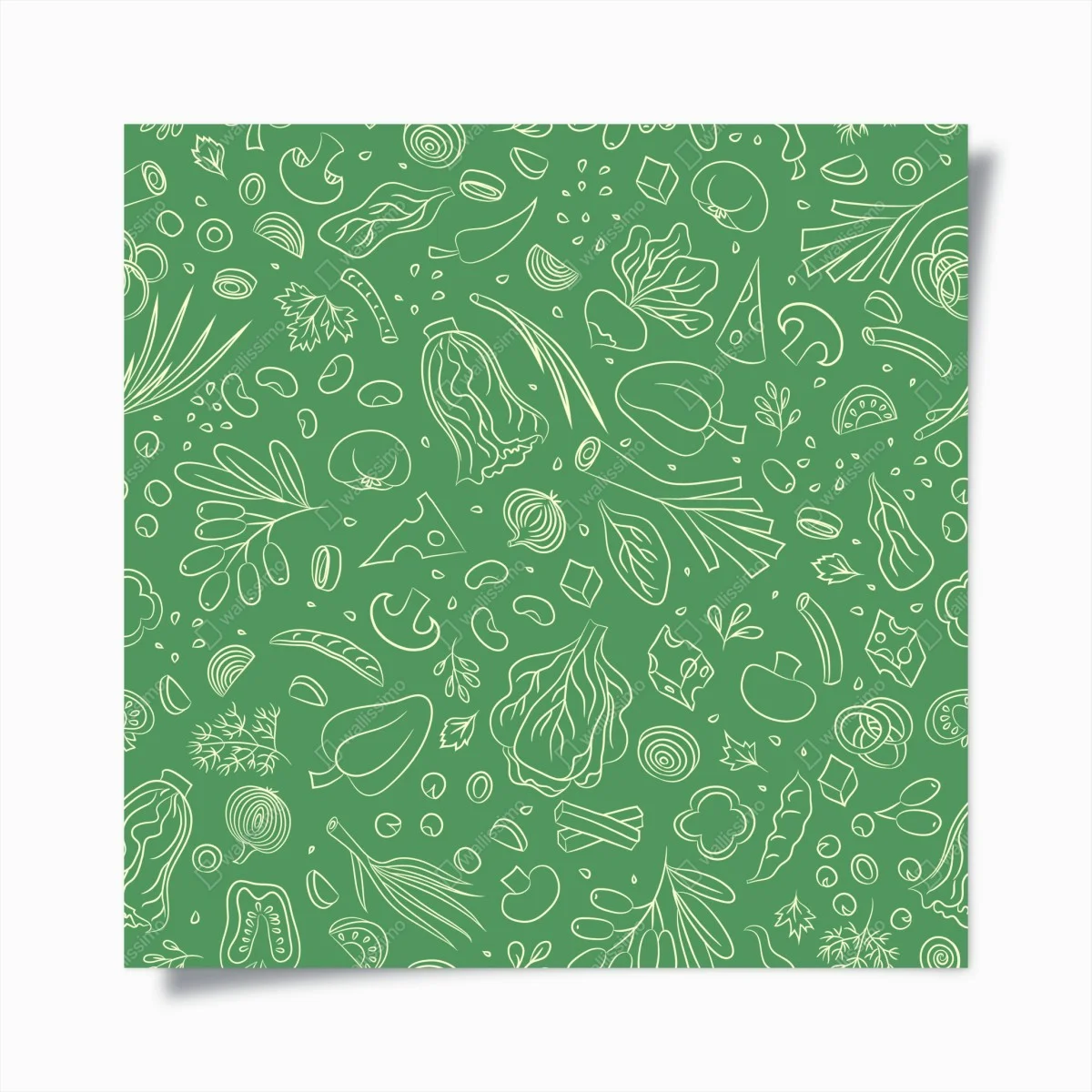 Póster diseño de verduras ilustradas sobre fondo verde – Pixers® Póster diseño de verduras ilustradas sobre fondo verde – Pixers®