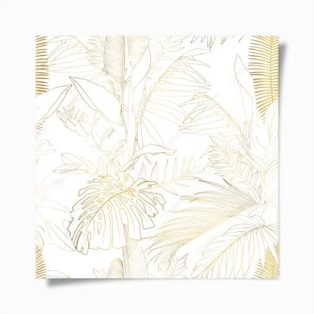 Póster diseño botánico dorado sobre blanco – Pixers®