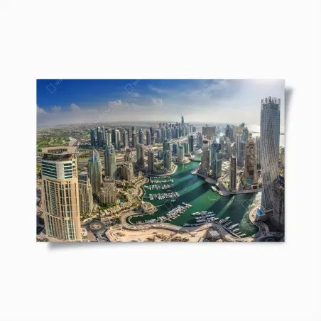 Póster panorama urbano de Dubai Marina – Pixers®
