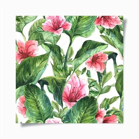 Póster estampado botánico de flores tropicales – Pixers®