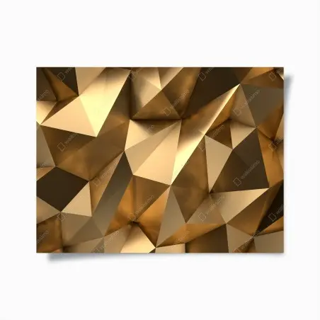 Póster diseño geométrico dorado y moderno – Pixers®