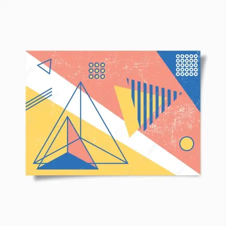 Póster composición geométrica en tonos pastel – Pixers®