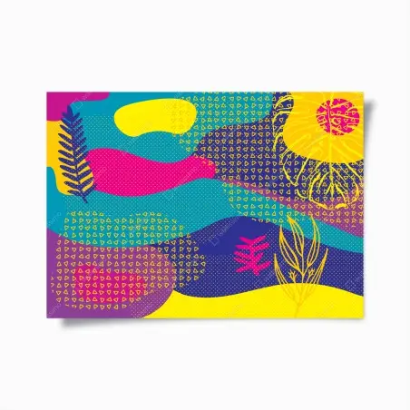 Póster explosión de colores y formas abstractas – Pixers®
