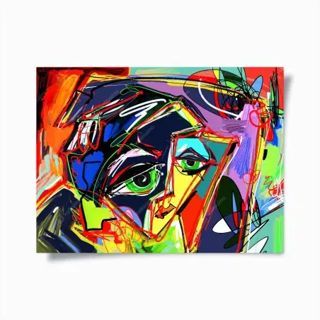 Póster rostro cromático abstracto – Pixers®