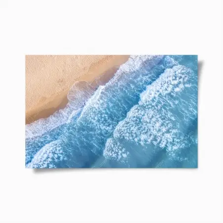 Póster oleaje azul desde el aire – Pixers®