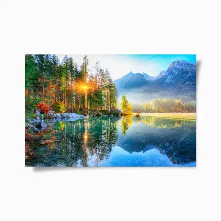 Póster amanecer otoñal en Hintersee – Pixers®