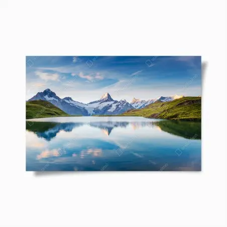 Póster amanecer sereno en Bachalpsee, Alpes Suizos – Pixers®