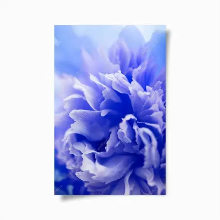 Póster flor azul abstracta en primer plano – Pixers®