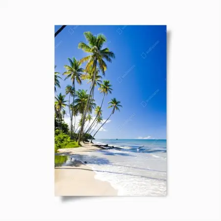 Póster refugio de palmeras junto al mar – Pixers®