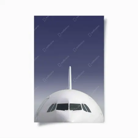Póster morro de avión sobre cielo azul degradado – Pixers®