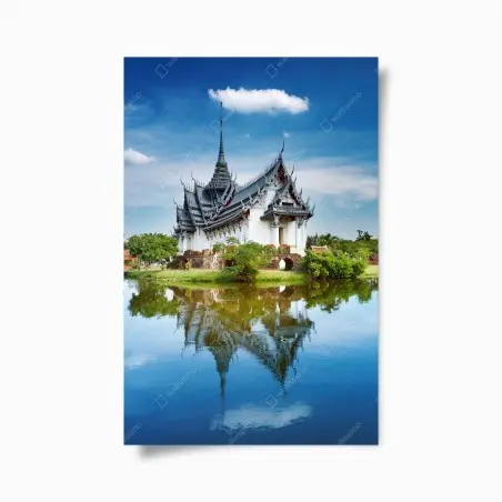 Póster Sanphet Prasat: palacio reflejado en el lago – Pixers®