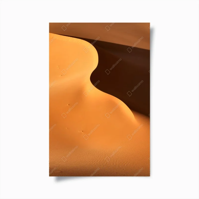 Póster curvas doradas del desierto