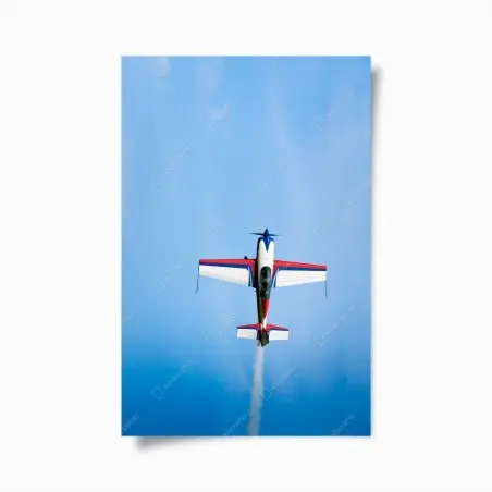 Póster acrobacia vertical en cielo azul – Pixers®