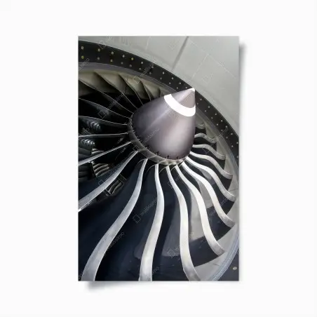 Póster turbina en primer plano estética industrial – Pixers®