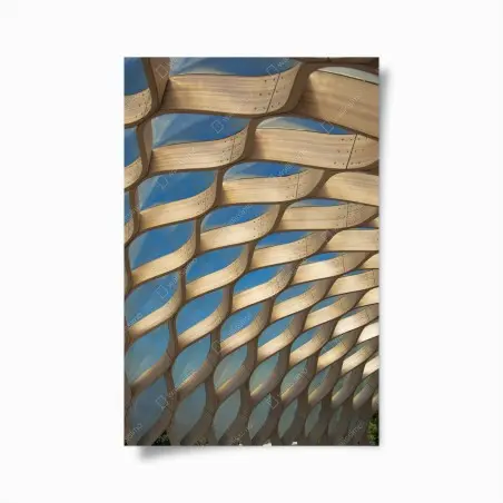 Póster detalle arquitectónico ondulado en Chicago – Pixers®