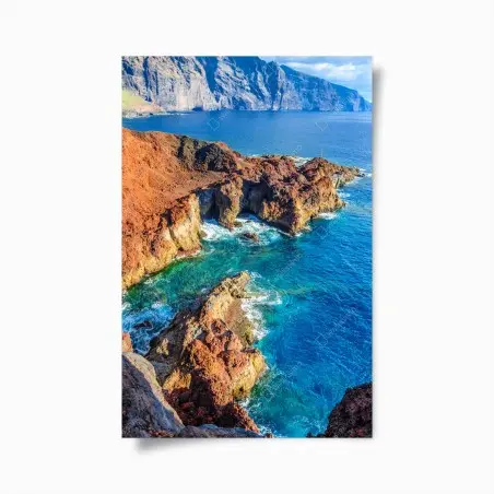Póster acantilados volcánicos en Punta Teno, Tenerife – Pixers®