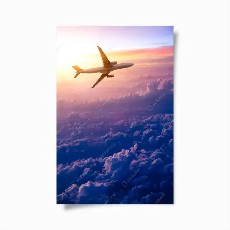 Póster amanecer sobre las nubes – Pixers®