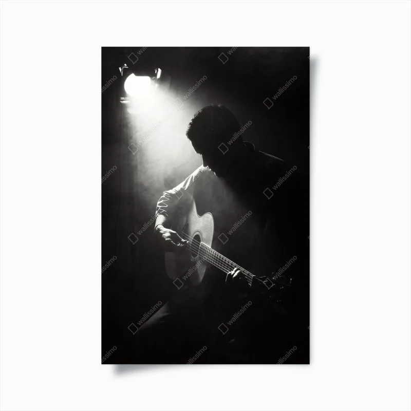 Póster melodía en sombras: guitarrista en contraluz – Pixers® Póster melodía en sombras: guitarrista en contraluz – Pixers®