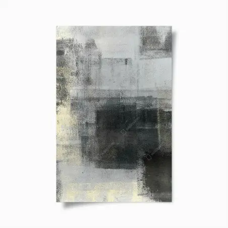Póster composición abstracta en grises y negros – Pixers®