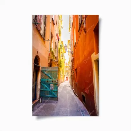 Póster callejón de colores al sol – Pixers®
