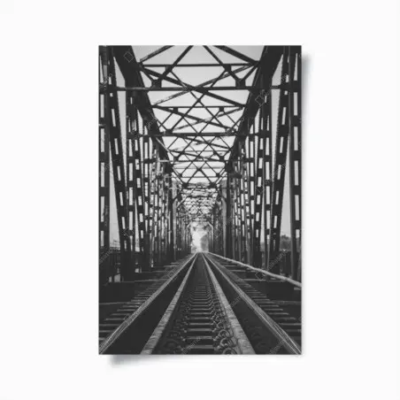 Póster perspectiva del puente ferroviario antiguo – Pixers®