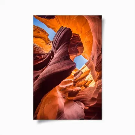 Póster formas fluidas del cañón rojizo – Pixers®