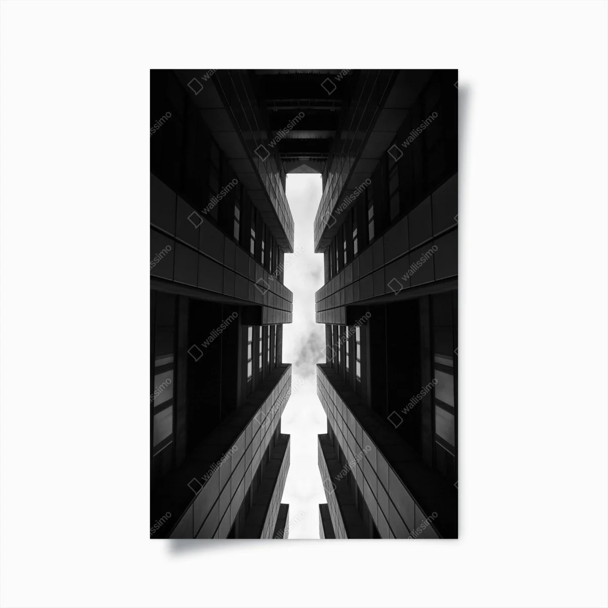 Póster simetría arquitectónica en blanco y negro – Pixers® Póster simetría arquitectónica en blanco y negro – Pixers®