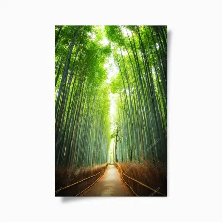 Póster sendero entre bambúes en Arashiyama – Pixers®