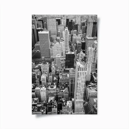Póster mural panorámico de Nueva York en blanco y negro – Pixers®