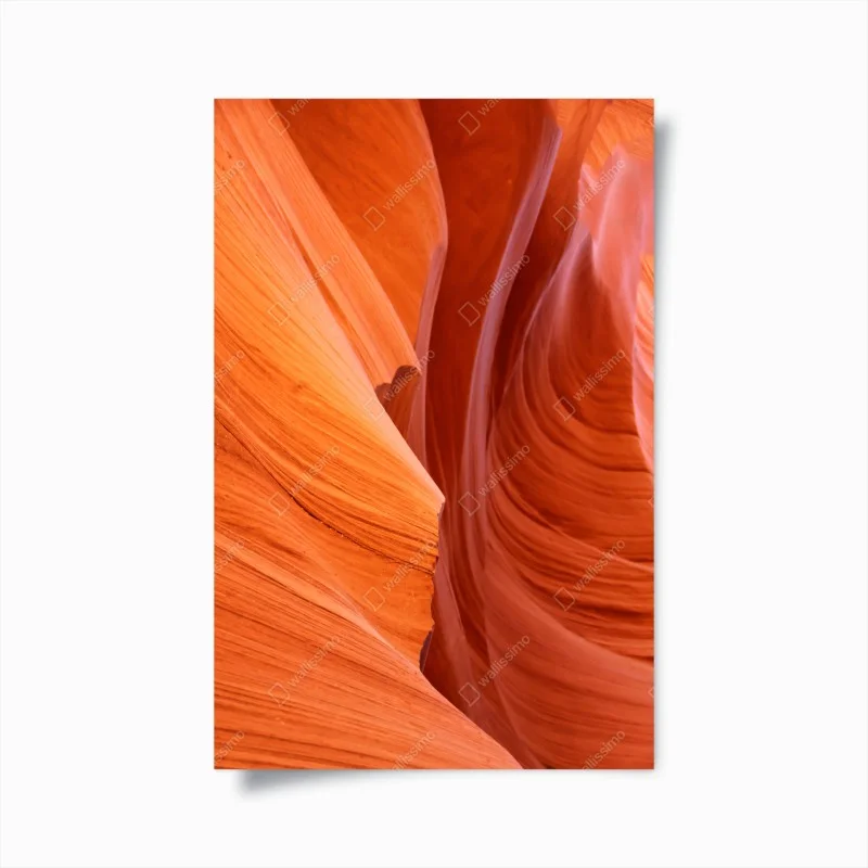 Póster curvas y texturas de roca roja