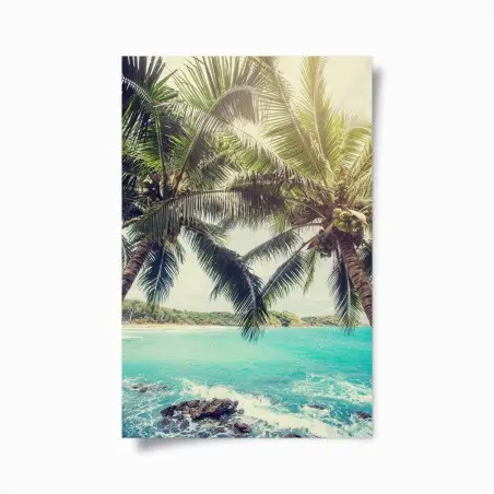 Póster paraíso de palmeras tropicales vintage – Pixers®