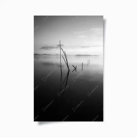 Póster paisaje minimalista en blanco y negro – Pixers®