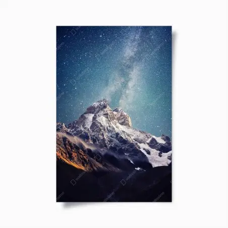 Póster noche estrellada sobre Ushba en Svaneti – Pixers®