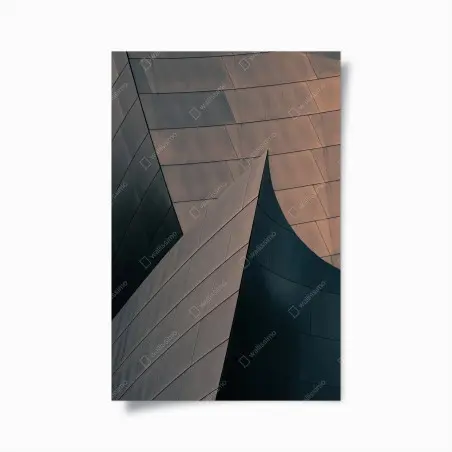 Póster geometría arquitectónica en metal – Pixers®