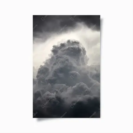 Póster nubes dramáticas en blanco y negro – Pixers®