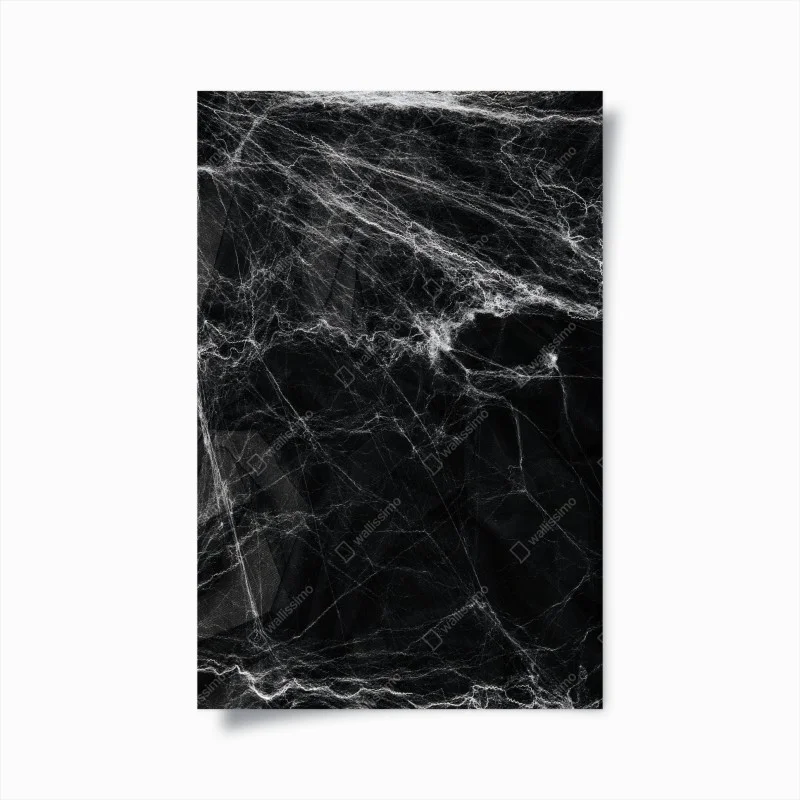 Póster telaraña fantasmal sobre fondo negro