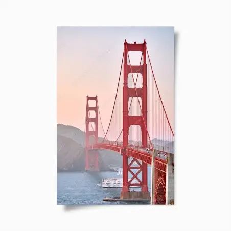 Póster panorámica del puente Golden Gate en San Francisco – Pixers®