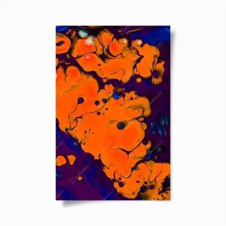 Póster explosión de color naranja y morado – Pixers®