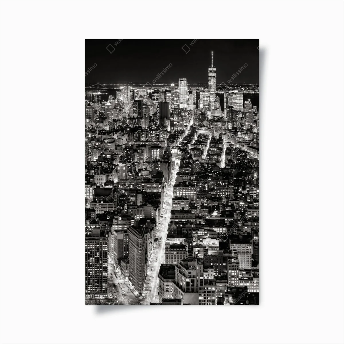 Póster panorama nocturno de Nueva York en blanco y negro – Pixers® Póster panorama nocturno de Nueva York en blanco y negro – Pixers®
