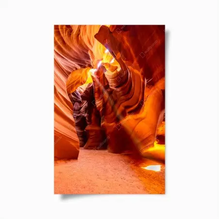 Póster luces y curvas de Antelope Canyon – Pixers®
