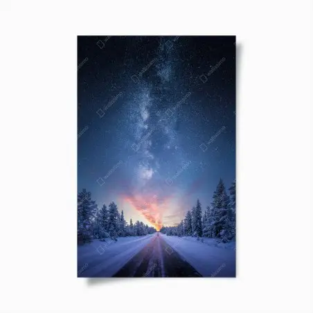 Póster camino hacia el amanecer estelar – Pixers®