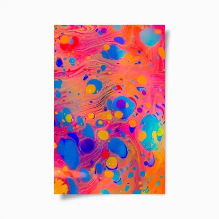 Póster arte de marmoleado otomano en colores brillantes – Pixers®