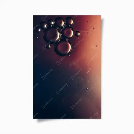 Póster composición de burbujas abstractas en tonos cálidos – Pixers®