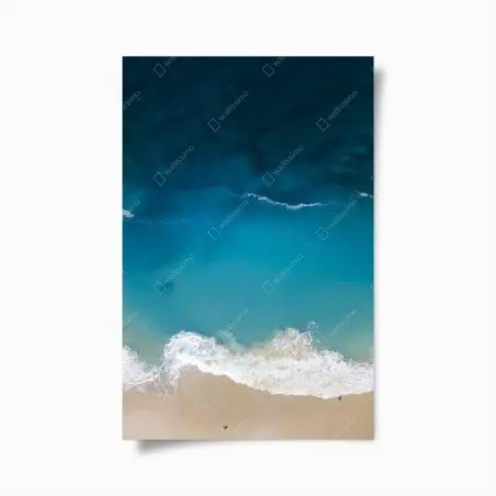 Póster vista aérea de la playa Kelingking en Nusa Penida – Pixers®