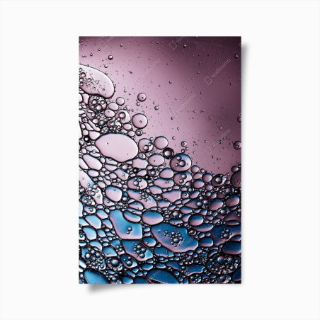 Póster composición de burbujas en tonos rosa y azul – Pixers®