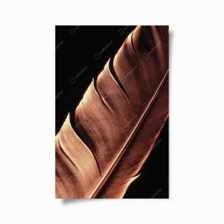 Póster pluma en contraste cálido – Pixers®