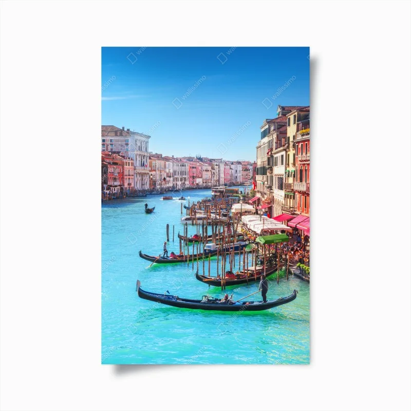 Póster panorama del Gran Canal de Venecia