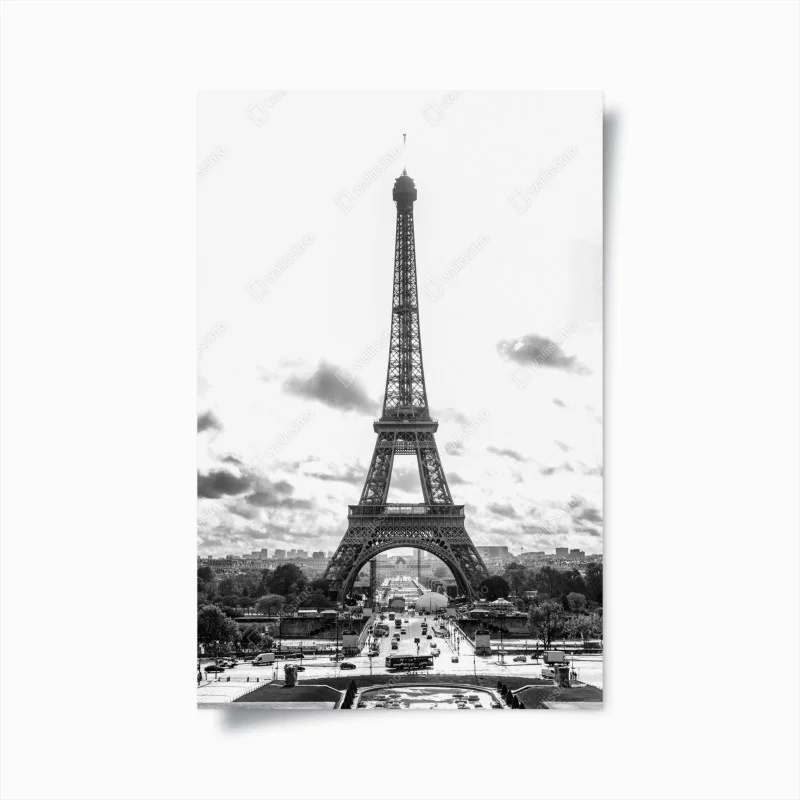 Póster Torre Eiffel en blanco y negro