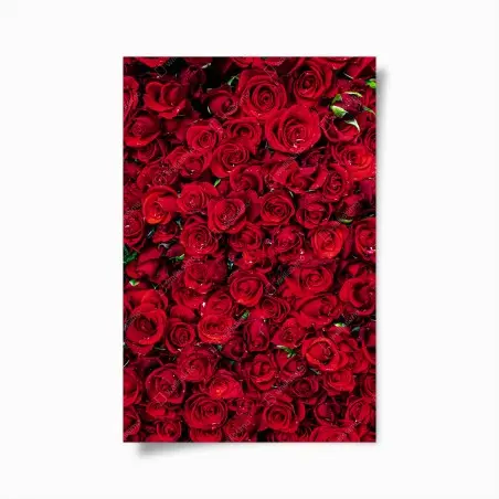 Póster mosaico de rosas rojas – Pixers®