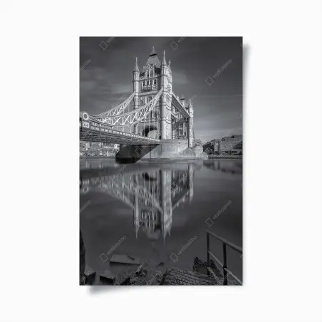 Póster reflejo majestuoso del puente en el río, Londres – Pixers®